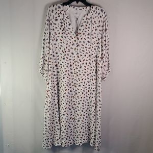 NWT The Nines by HATCH Floral Button-Front Poplin Maternity Dress M